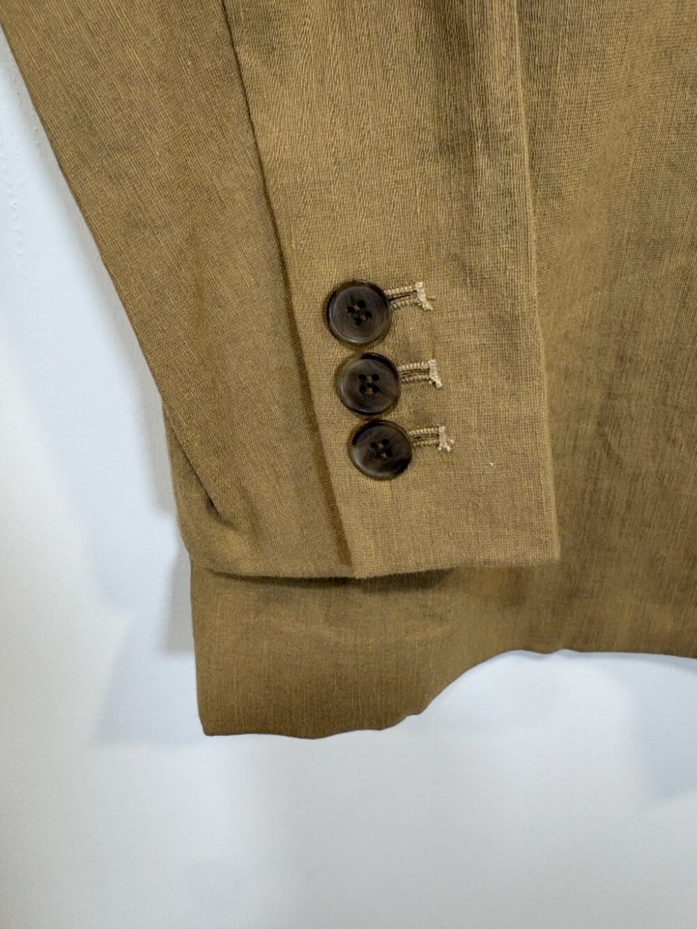 NWT 🌟 JENNI KAYNE 🌟 LINEN KEATON BLAZER KHAKI SZ 2 - Picture 6 of 11